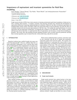 Importance of equivariant and invariant symmetries for fluid flow
  modeling