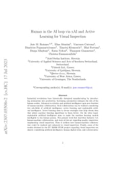 Human in the AI loop via xAI and Active Learning for Visual Inspection