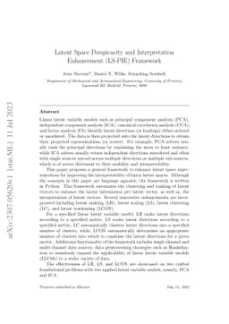 Latent Space Perspicacity and Interpretation Enhancement (LS-PIE)
  Framework
