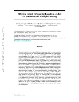 Effective Latent Differential Equation Models via Attention and Multiple
  Shooting