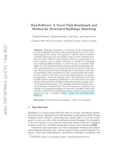Rad-ReStruct: A Novel VQA Benchmark and Method for Structured Radiology
  Reporting