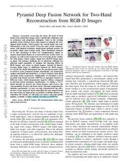 Pyramid Deep Fusion Network for Two-Hand Reconstruction from RGB-D
  Images