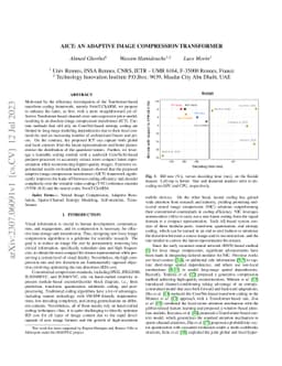 AICT: An Adaptive Image Compression Transformer