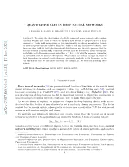 Quantitative CLTs in Deep Neural Networks