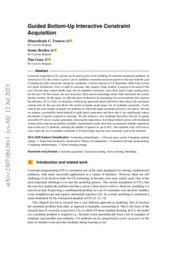Guided Bottom-Up Interactive Constraint Acquisition