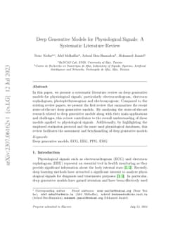 Deep Generative Models for Physiological Signals: A Systematic Literature Review