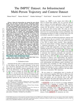 The IMPTC Dataset: An Infrastructural Multi-Person Trajectory and
  Context Dataset