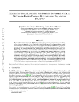 Auxiliary-Tasks Learning for Physics-Informed Neural Network-Based
  Partial Differential Equations Solving