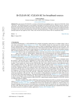 B-CLEAN-SC: CLEAN-SC for broadband sources