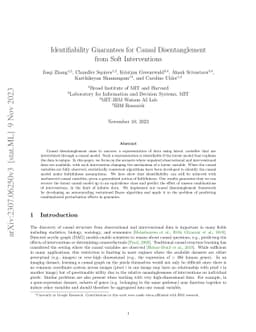 Identifiability Guarantees for Causal Disentanglement from Soft
  Interventions