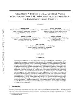 UGCANet: A Unified Global Context-Aware Transformer-based Network with
  Feature Alignment for Endoscopic Image Analysis