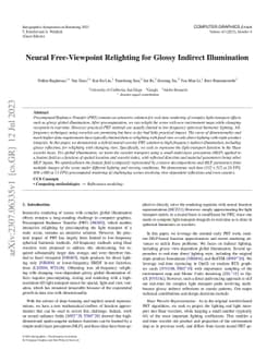 Neural Free-Viewpoint Relighting for Glossy Indirect Illumination