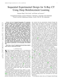 Sequential Experimental Design for X-Ray CT Using Deep Reinforcement
  Learning