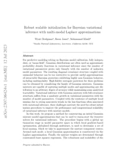 Robust scalable initialization for Bayesian variational inference with
  multi-modal Laplace approximations