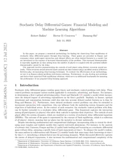 Stochastic Delay Differential Games: Financial Modeling and Machine
  Learning Algorithms