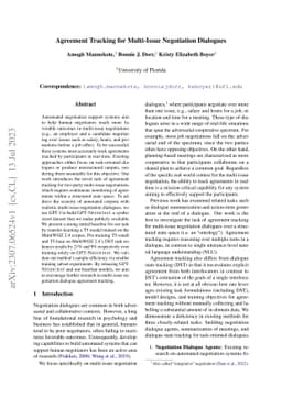 Agreement Tracking for Multi-Issue Negotiation Dialogues