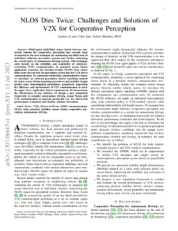 NLOS Dies Twice: Challenges and Solutions of V2X for Cooperative
  Perception