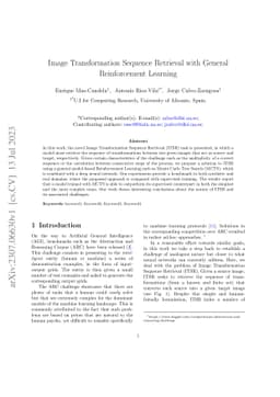 Image Transformation Sequence Retrieval with General Reinforcement
  Learning