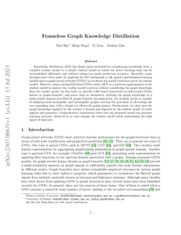 Frameless Graph Knowledge Distillation