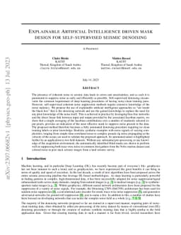 Explainable Artificial Intelligence driven mask design for
  self-supervised seismic denoising