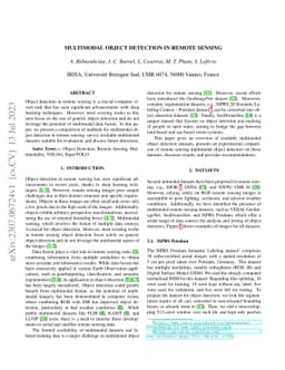 Multimodal Object Detection in Remote Sensing