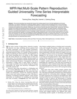 MPR-Net:Multi-Scale Pattern Reproduction Guided Universality Time Series
  Interpretable Forecasting