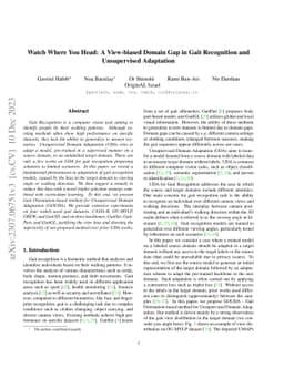 Watch Where You Head: A View-biased Domain Gap in Gait Recognition and
  Unsupervised Adaptation