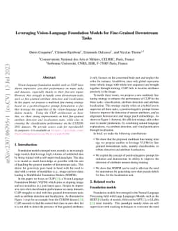 Leveraging Vision-Language Foundation Models for Fine-Grained Downstream
  Tasks