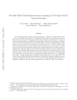 Provable Multi-Task Representation Learning by Two-Layer ReLU Neural
  Networks