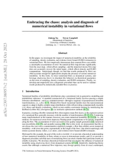 Embracing the chaos: analysis and diagnosis of numerical instability in
  variational flows
