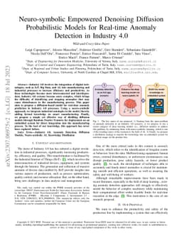 Neuro-symbolic Empowered Denoising Diffusion Probabilistic Models for
  Real-time Anomaly Detection in Industry 4.0