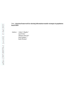 A decision framework for selecting information-transfer strategies in
  population-based SHM