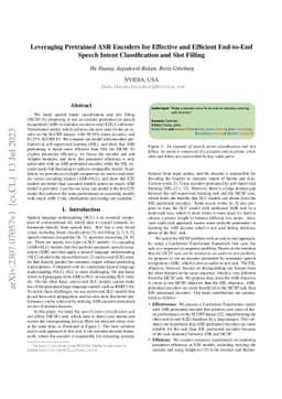 Leveraging Pretrained ASR Encoders for Effective and Efficient
  End-to-End Speech Intent Classification and Slot Filling