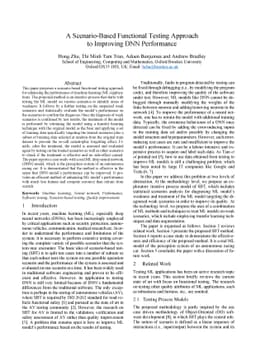 A Scenario-Based Functional Testing Approach to Improving DNN
  Performance