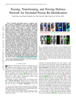 Erasing, Transforming, and Noising Defense Network for Occluded Person
  Re-Identification