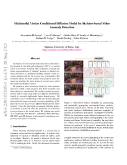 Multimodal Motion Conditioned Diffusion Model for Skeleton-based Video
  Anomaly Detection