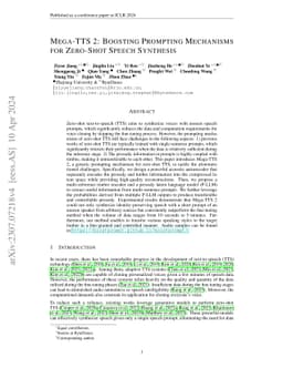 Mega-TTS 2: Boosting Prompting Mechanisms for Zero-Shot Speech Synthesis
