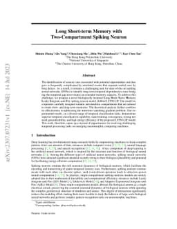 Long Short-term Memory with Two-Compartment Spiking Neuron