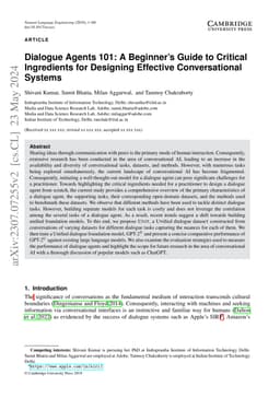 Dialogue Agents 101: A Beginner's Guide to Critical Ingredients for
  Designing Effective Conversational Systems