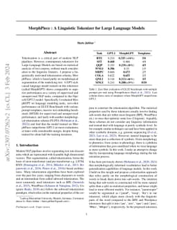 MorphPiece : A Linguistic Tokenizer for Large Language Models