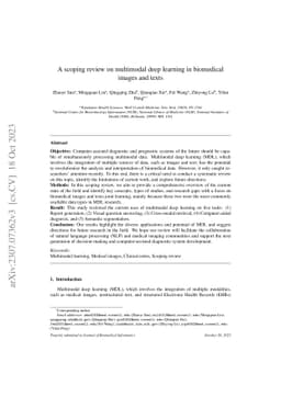 A scoping review on multimodal deep learning in biomedical images and
  texts
