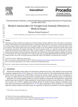 Masked Autoencoders for Unsupervised Anomaly Detection in Medical Images