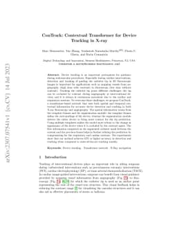 ConTrack: Contextual Transformer for Device Tracking in X-ray