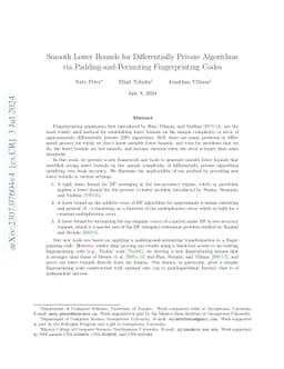 Smooth Lower Bounds for Differentially Private Algorithms via
  Padding-and-Permuting Fingerprinting Codes