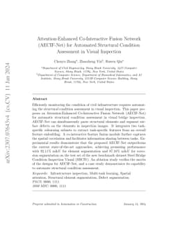 Attention-Enhanced Co-Interactive Fusion Network (AECIF-Net) for
  Automated Structural Condition Assessment in Visual Inspection