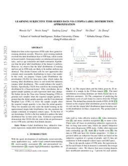 Learning Subjective Time-Series Data via Utopia Label Distribution
  Approximation