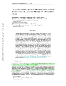 Think-on-Graph: Deep and Responsible Reasoning of Large Language Model
  on Knowledge Graph