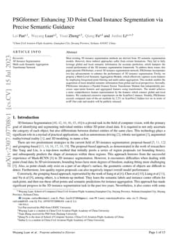 PSGformer: Enhancing 3D Point Cloud Instance Segmentation via Precise
  Semantic Guidance