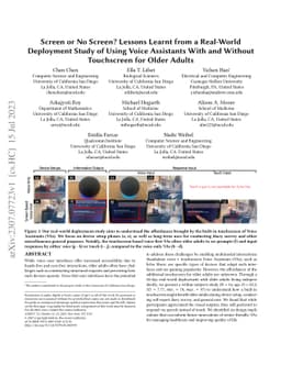 Screen or No Screen? Lessons Learnt from a Real-World Deployment Study
  of Using Voice Assistants With and Without Touchscreen for Older Adults