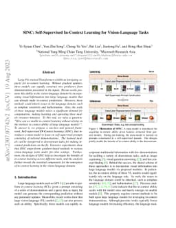 SINC: Self-Supervised In-Context Learning for Vision-Language Tasks